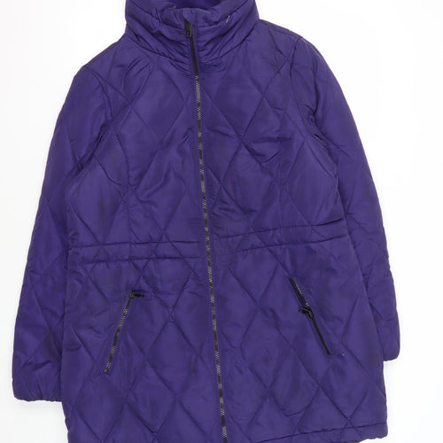 Marks & Spencer Women's Purple Quilted Jacket Size 14