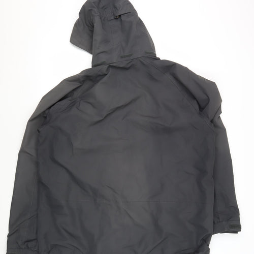 Mountain Warehouse Men's Black 2XL Rain Coat Hooded