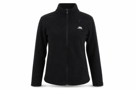Front view of Trespass Women's Black Full Zip Jacket, size 10, Activewear