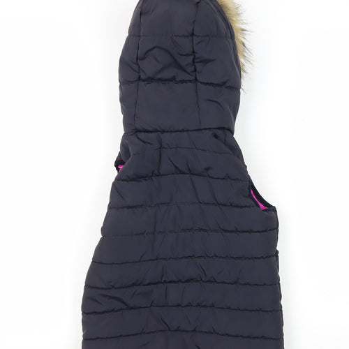 Tottenham Hotspur Girls Black Puffer Jacket, Hooded 2-3 years