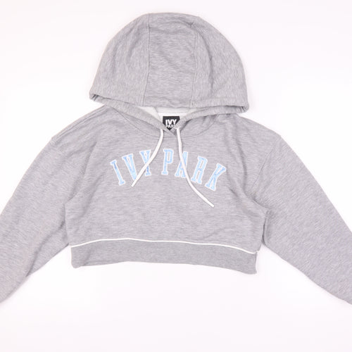 Ivy Park Women's Grey XS Hooded Pullover Hoodie