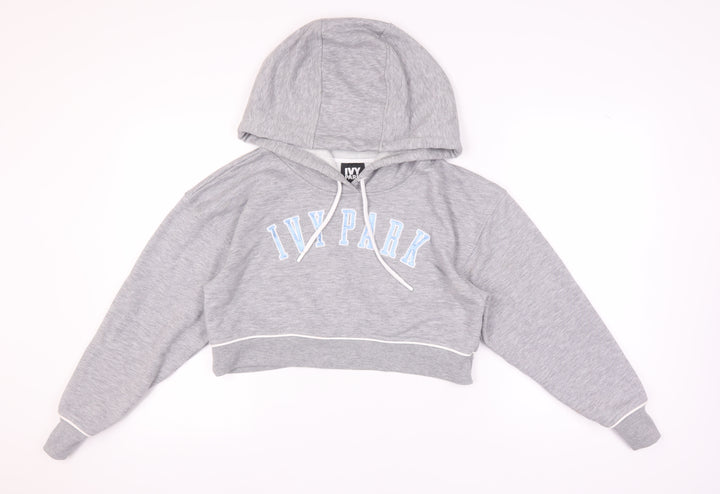 Ivy Park Women's Grey XS Hooded Pullover Hoodie