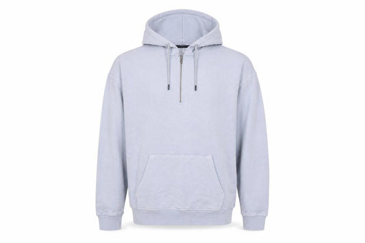 Front view of Boden Men's Blue Pullover Hoodie, size L