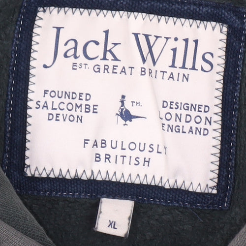 Jack Wills Men's Green Pullover Hoodie XL