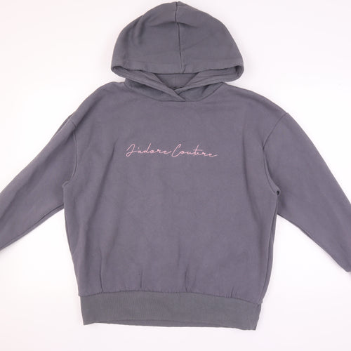 J'adore Couture Women's Grey Size 14 Pullover Hoodie