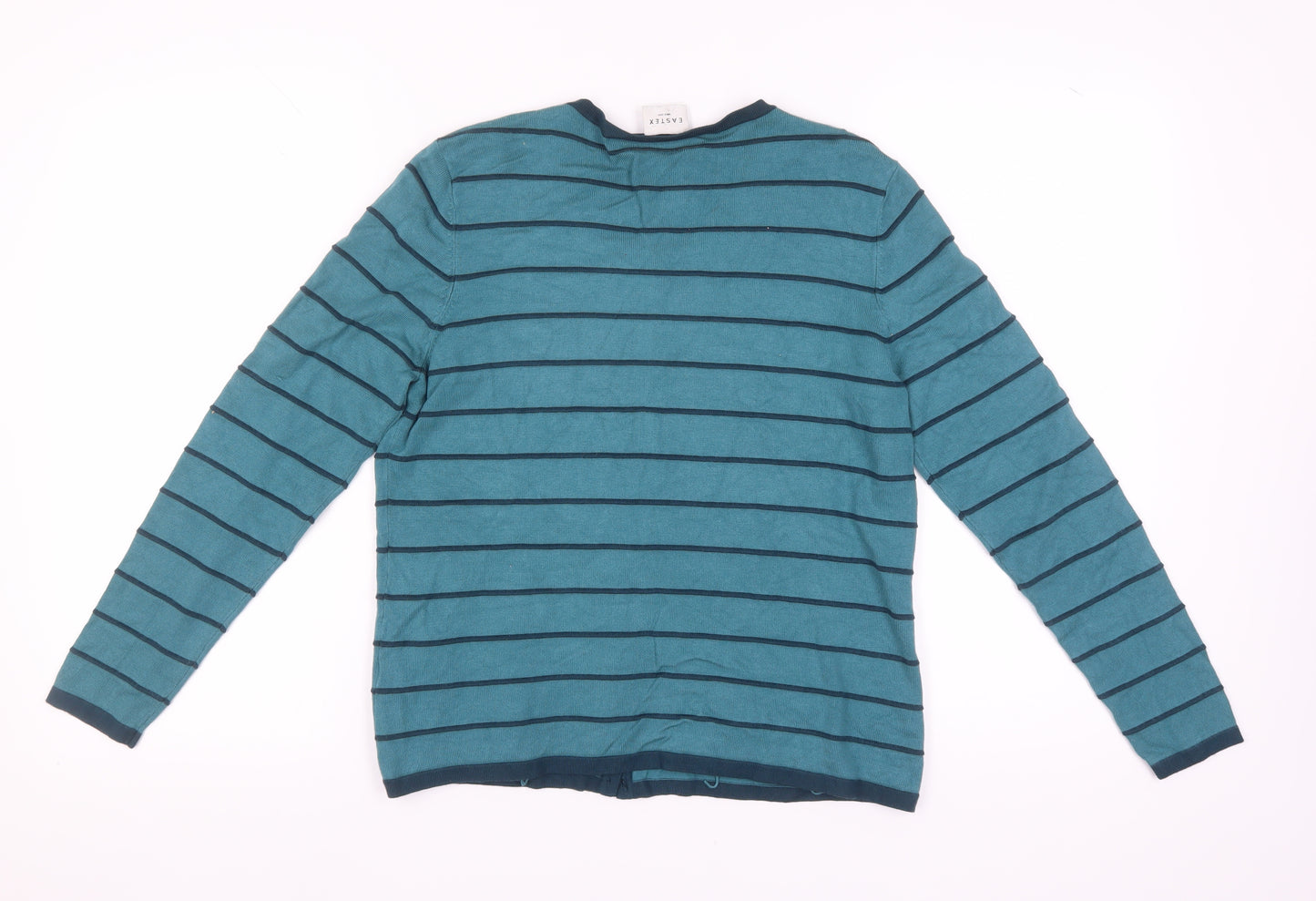 Eastex Women's Blue Striped Cardigan Size 12