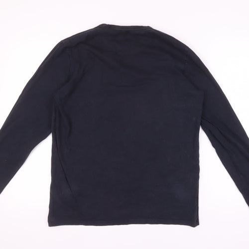 Jack & Jones Men's Black Long Sleeve T-Shirt, Size L