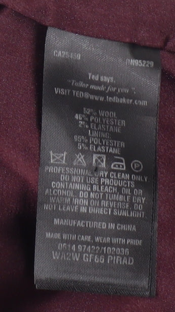 Ted Baker Women's Purple Sheath Dress Size 6