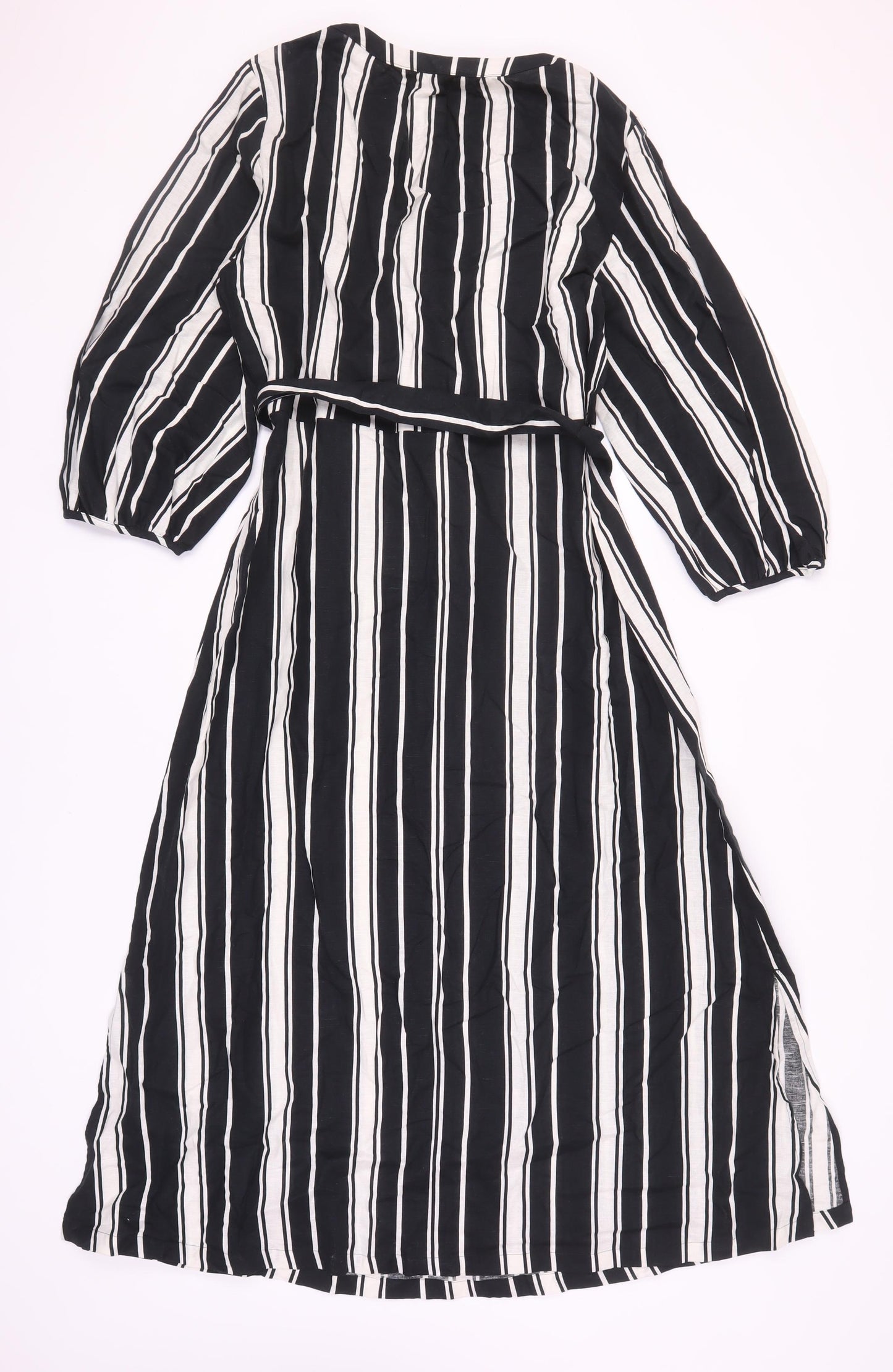 Marks and Spencer Women's Black Striped Midi Dress