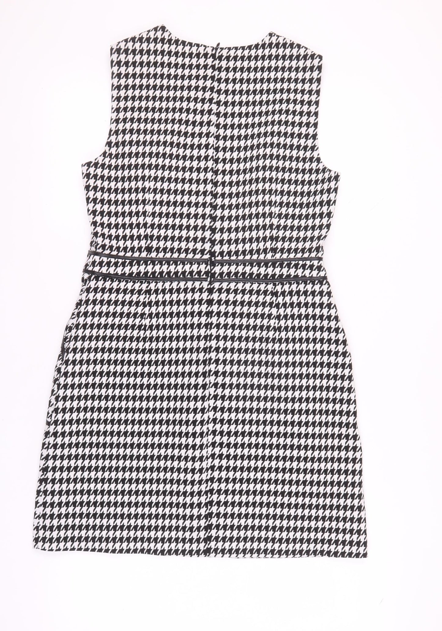 Oasis Women's Black & White Houndstooth Shift Dress