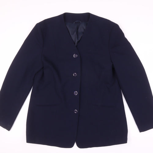 Bon Marchè Women's Blue Suit Jacket Size 16