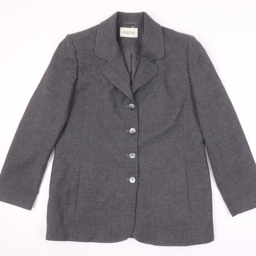 Eastex Grey Wool Blazer Women's Size 14 Classic Fit