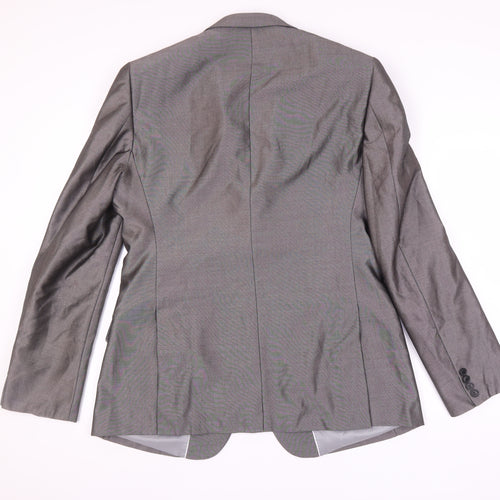 Fellini Men's Grey Blazer 42L Formal Single-Breasted