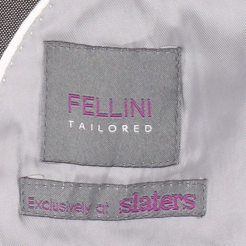 Fellini Men's Grey Blazer 42L Formal Single-Breasted
