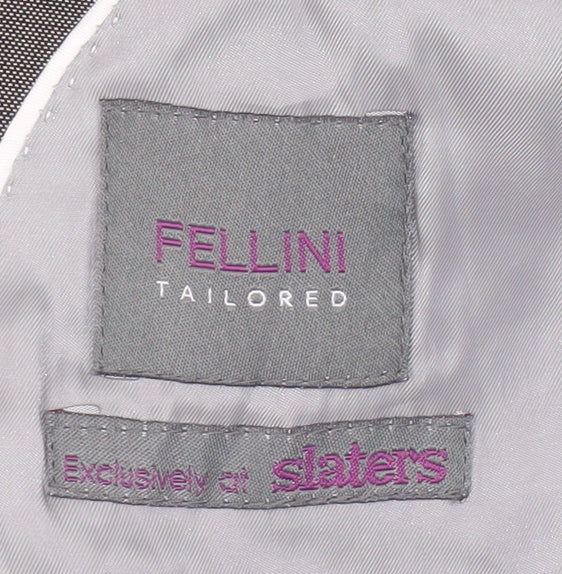 Fellini Men's Grey Blazer 42L Formal Single-Breasted
