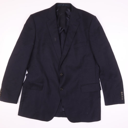 Gieves & Hawkes Men's Blue Wool Blazer Size 46R