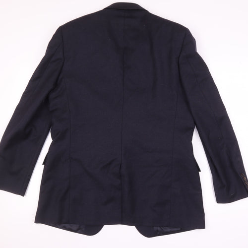 Gieves & Hawkes Men's Blue Wool Blazer Size 46R