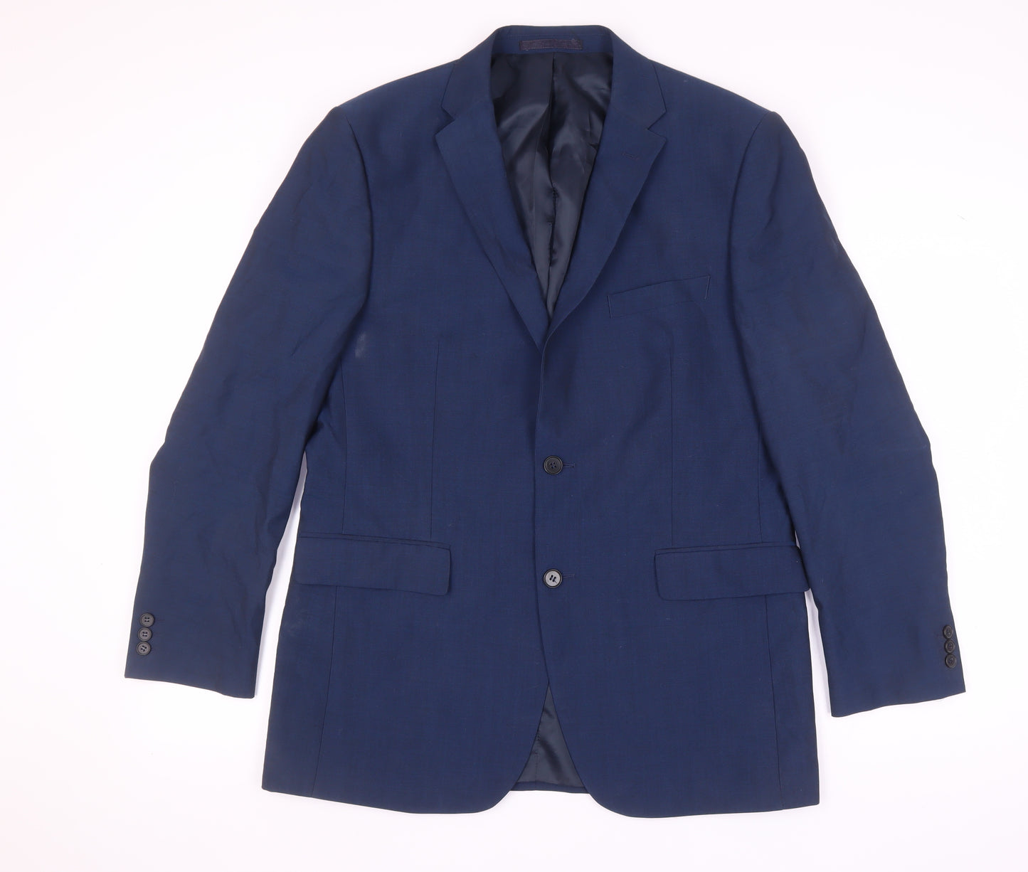 Debenhams Men's Blue Wool Blend Blazer Size 42 Regular