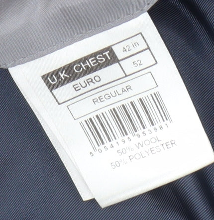 Debenhams Men's Blue Wool Blend Blazer Size 42 Regular