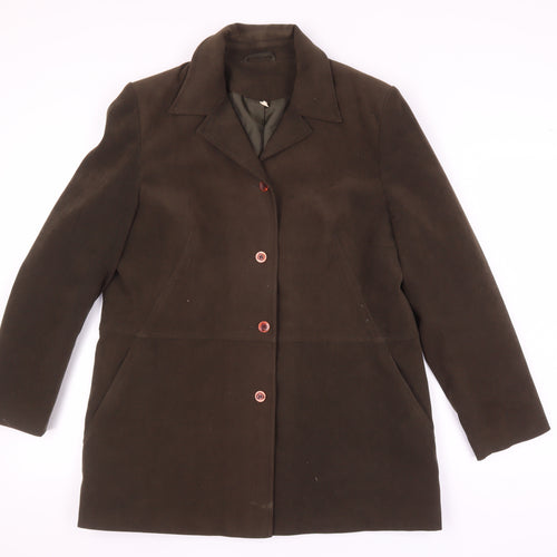 EWM Women's Brown Suit Jacket, Size 14, Business Style