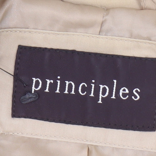 Principles Women's Beige Trench Coat Size 16