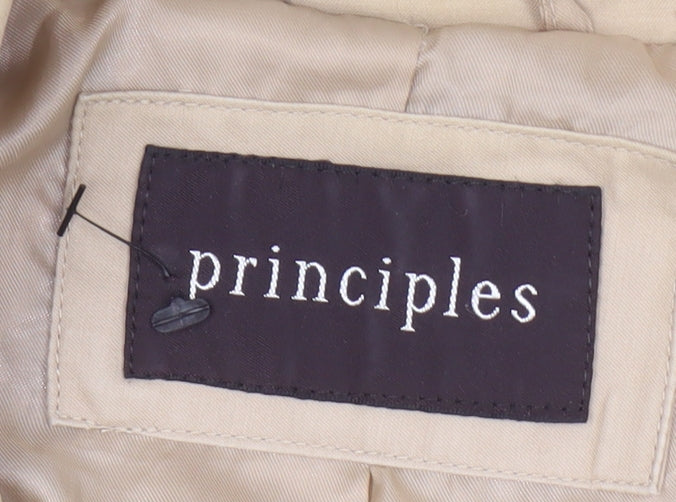 Principles Women's Beige Trench Coat Size 16