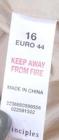 Principles Women's Beige Trench Coat Size 16