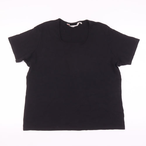 EWM Women's Black XL T-Shirt, Casual Plus Size