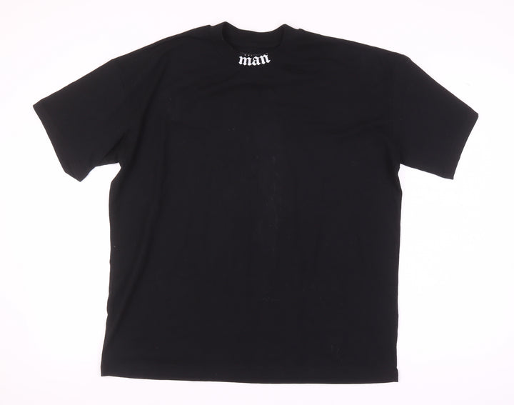 boohooMAN Black Crew Neck Men's T-Shirt, Size S