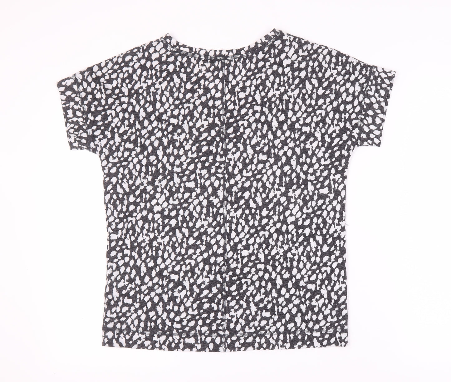 Marks and Spencer Women's Black S V-Neck Animal T-Shirt
