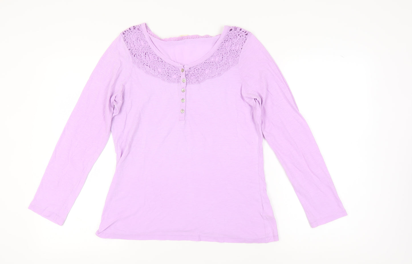 Marks and Spencer Women's Purple Crochet Blouse UK 14