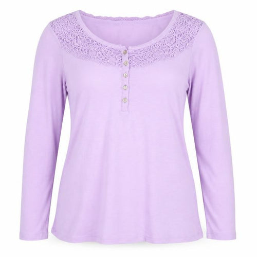Marks and Spencer Women's Purple Crochet Blouse UK 14