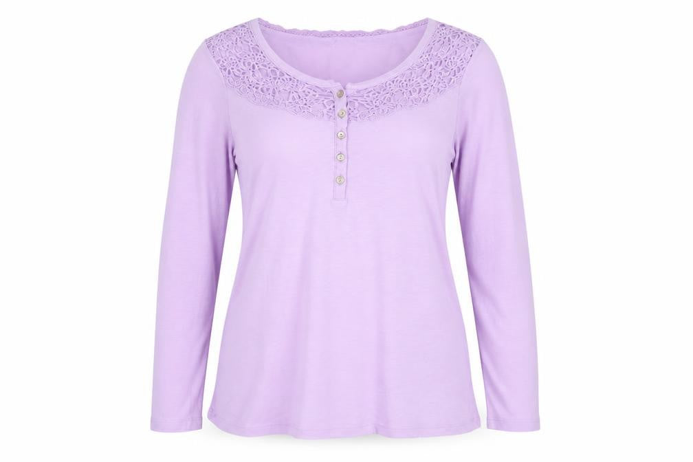 Marks and Spencer Women's Purple Crochet Blouse UK 14