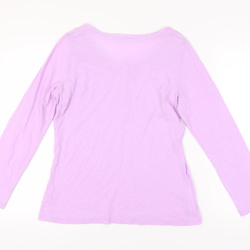 Marks and Spencer Women's Purple Crochet Blouse UK 14