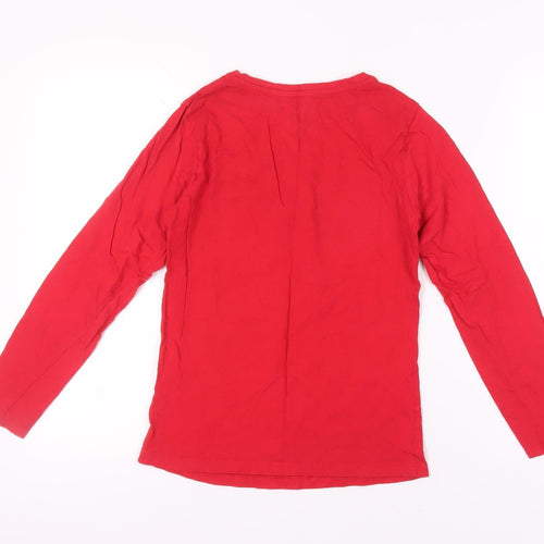 Disney Women's Red 2XS Mickey Mouse Holiday Pyjama Top