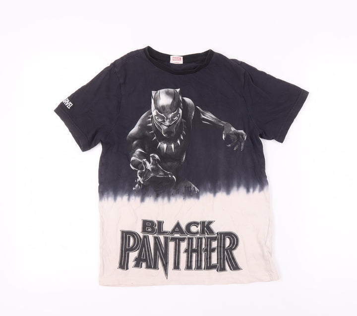 Marvel Boys Black Panther Graphic Print T-Shirt, Black, 11-12 Years