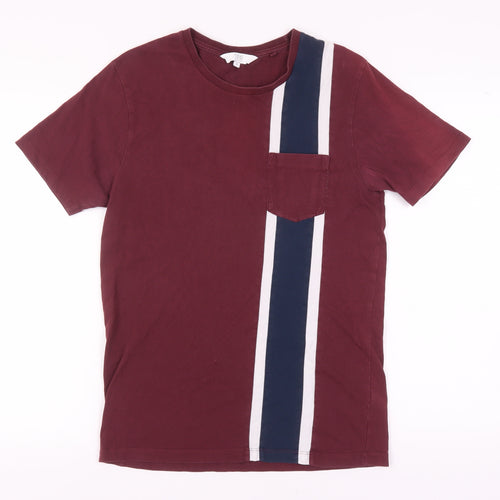 Next Men's Red M Cotton Crew Neck Short Sleeve T-Shirt
