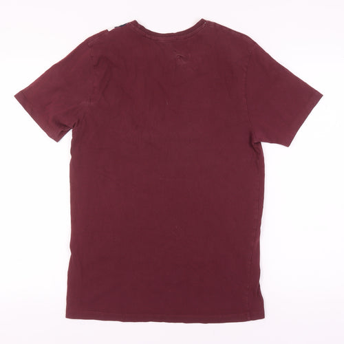 Next Men's Red M Cotton Crew Neck Short Sleeve T-Shirt