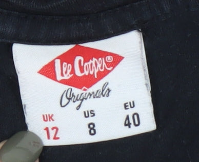 Lee Cooper Women's Black Crew Neck T-Shirt Size 12