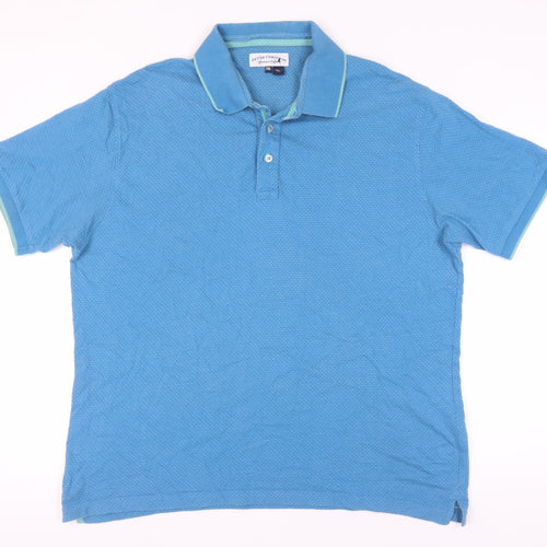 Peter Christian Men's Blue 2XL Short Sleeve Polo Shirt