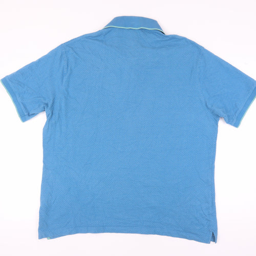 Peter Christian Men's Blue 2XL Short Sleeve Polo Shirt