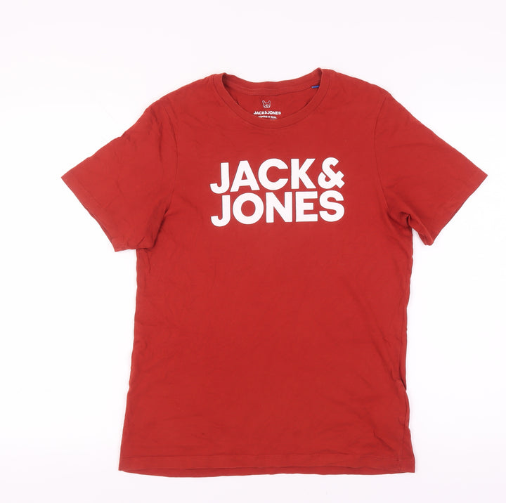 Jack & Jones Boys Red Graphic Print T-Shirt, 16 Years