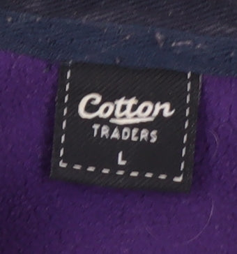 Cotton Traders Purple Unisex L Pullover Sweatshirt