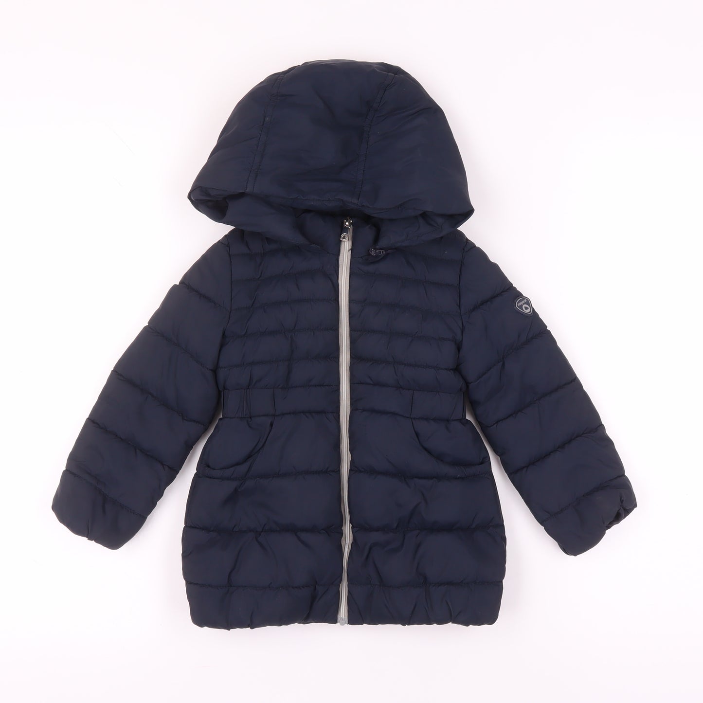 Mayoral Girls Blue Puffer Jacket, Size 4, Winter Hooded Coat