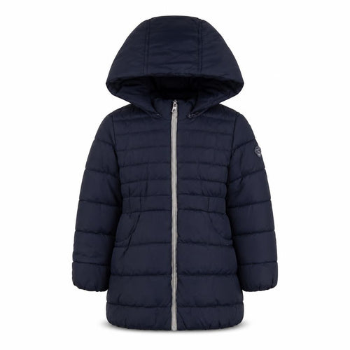 Mayoral Girls Blue Puffer Jacket, Size 4, Winter Hooded Coat