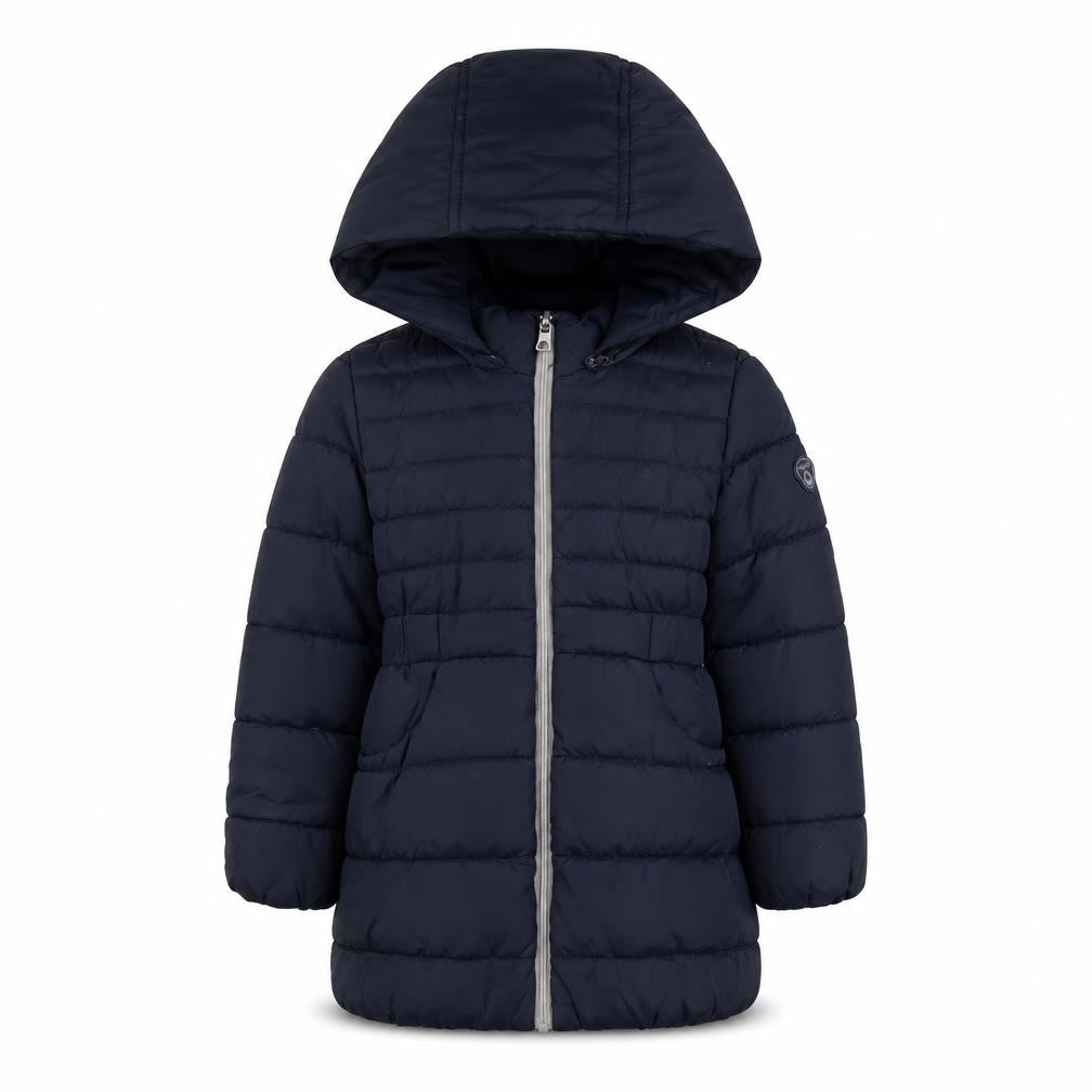 Mayoral Girls Blue Puffer Jacket, Size 4, Winter Hooded Coat