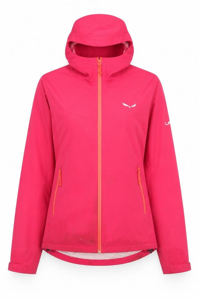 Front view of Salewa Women's Pink Windbreaker Jacket, size 12