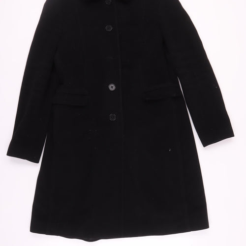 Jigsaw Women's Black Wool Cashmere Coat Size 14