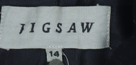 Jigsaw Women's Black Wool Cashmere Coat Size 14