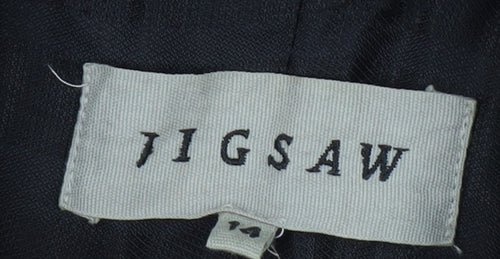 Jigsaw Women's Black Wool Cashmere Coat Size 14